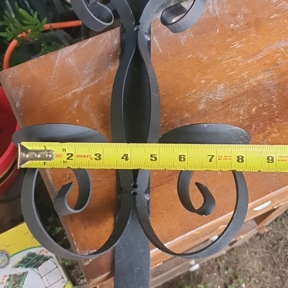 Vintage Black Iron Candle Holder Accent